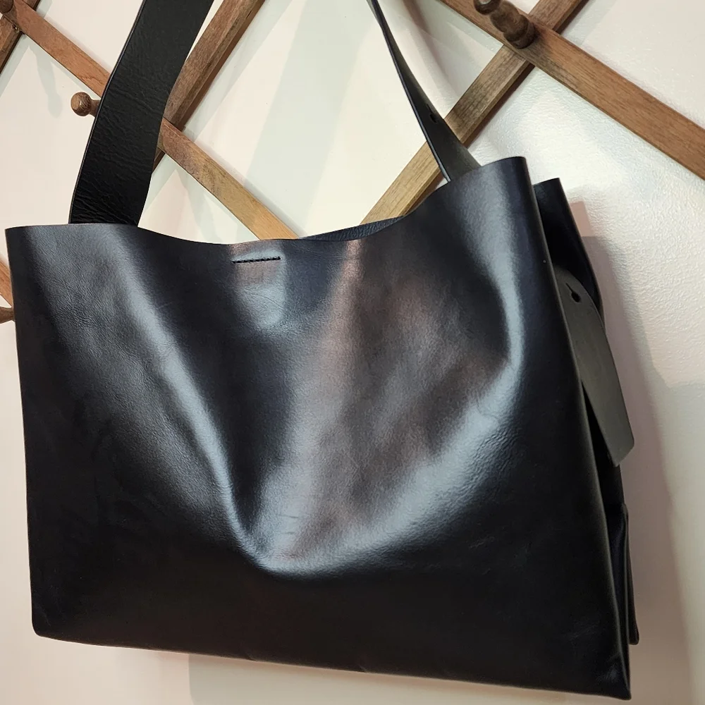 COS Black Leather Tote Bag - Picture 2 of 16